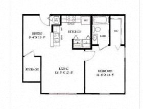 One Bedroom/One Bath Large